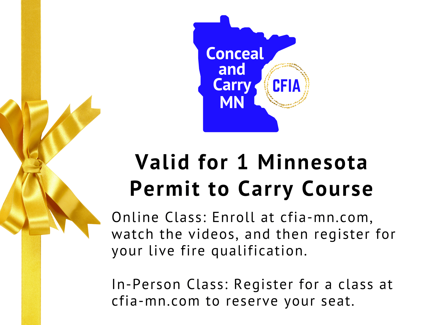 Conceal and Carry MN Gift Certificate